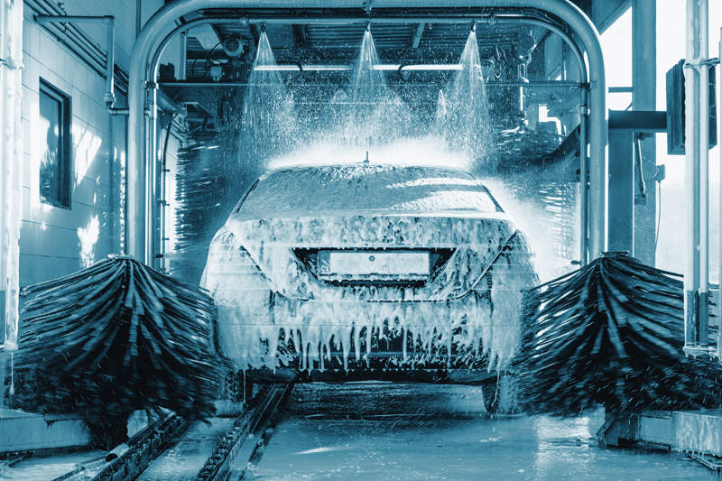 vehicle in express car wash